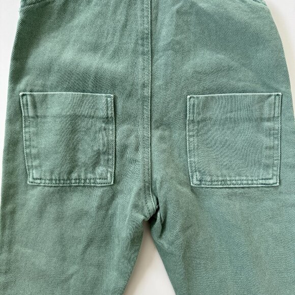 ZARA Ruffle Strap Overalls | Button Front, Adjustable Straps | Sage Green | 3–4Y - Picture 6 of 7